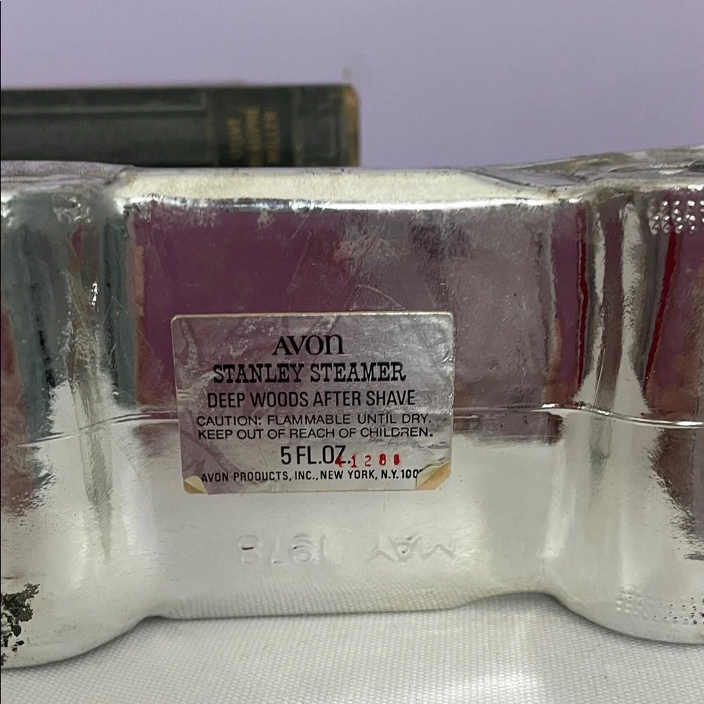 Avon Silver Classic Car cologne bottle collectible
